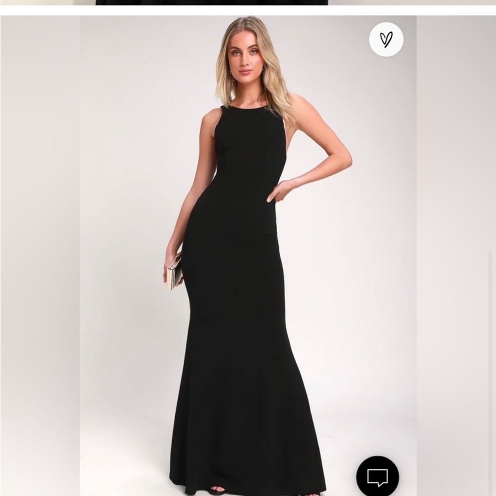 Lulus mermaid black high neck dress size M NEVER WORN